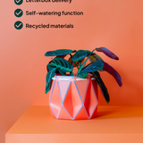 15cm Self-watering POTR Pot | Coral